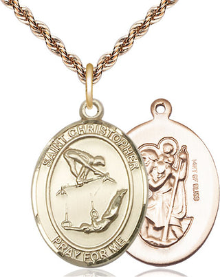 14kt Gold Filled Saint Christopher Gymnastics Medal Catholic Jewelry