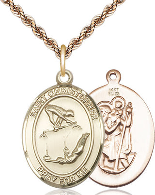 14kt Gold Saint Christopher Gymnastics Medal