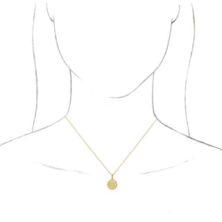 14K Yellow Eye of Horus 16-18" Necklace  