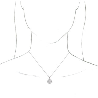 14K White Eye of Horus 16-18" Necklace  
