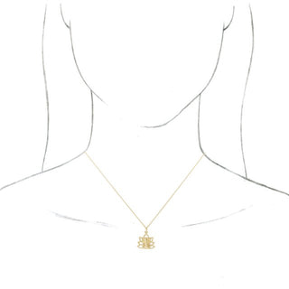 14K Yellow Ganesha 16-18" Necklace
