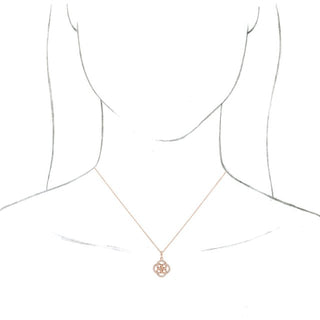 14K Rose 1/8 CTW Natural Diamond Five-Fold Celtic-Inspired 16-18" Necklace