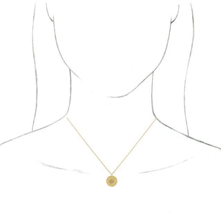 14K Yellow .025 CTW Natural Diamond Lotus 16-18" Necklace