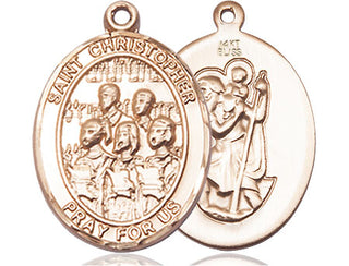 14kt Gold Saint Christopher Choir Medal
