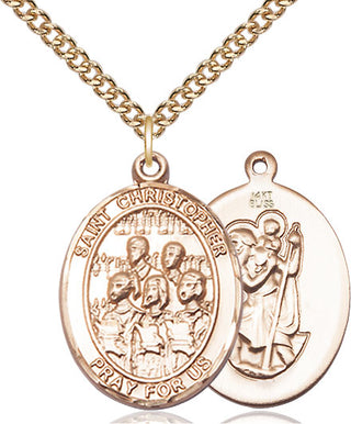 14kt Gold Saint Christopher Choir Medal