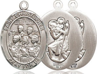Pewter Saint Christopher Choir Medal