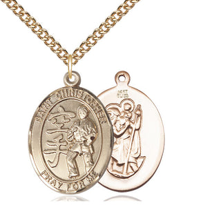 14kt Gold Saint Christopher Karate Medal
