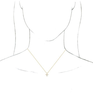 Sterling Silver 1/6 CTW Natural Diamond Cross Pendant