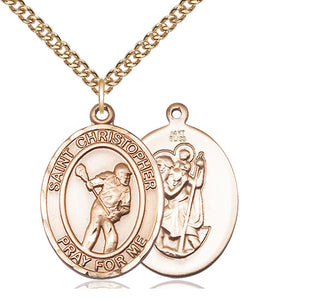 14kt Gold Saint Christopher Lacrosse Medal