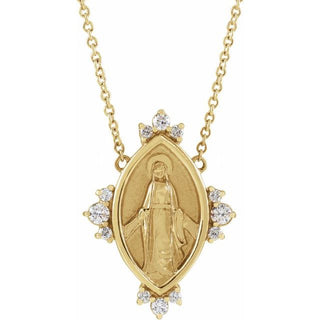 14K Yellow 1/5 CTW Natural Diamond Miraculous 16" Necklace