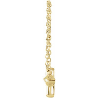 14K Yellow Sideways Cross 18" Necklace