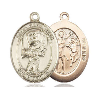 14kt Gold Filled Saint Sebastian Baseball Medal