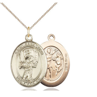 14kt Gold Filled Saint Sebastian Baseball Medal Catholic Jewelry