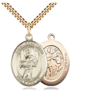 14kt Gold Filled Saint Sebastian Baseball Medal Catholic Jewelry