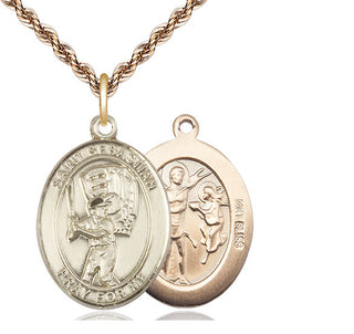 14kt Gold Saint Sebastian Baseball Medal