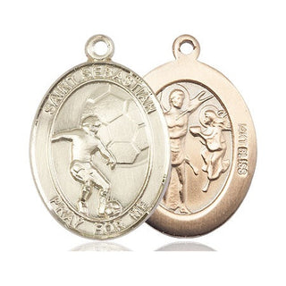 14kt Gold Saint Sebastian Soccer Medal