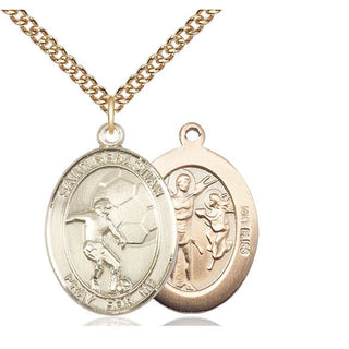 14kt Gold Saint Sebastian Soccer Medal