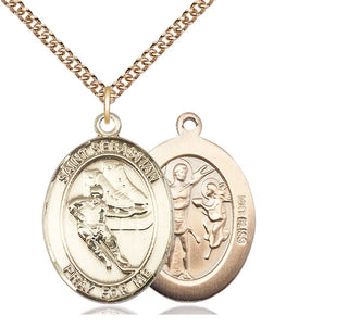 14kt Gold Saint Sebastian Hockey Medal