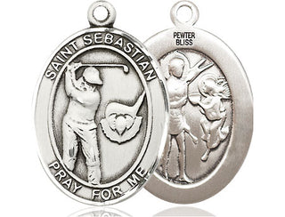 Pewter Saint Sebastian Golf Medal