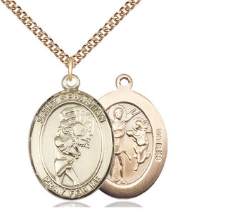14kt Gold Saint Sebastian Softball Medal