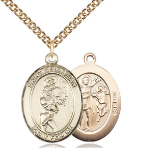 14kt Gold Saint Sebastian Softball Medal