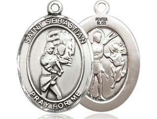 Pewter Saint Sebastian Softball Medal