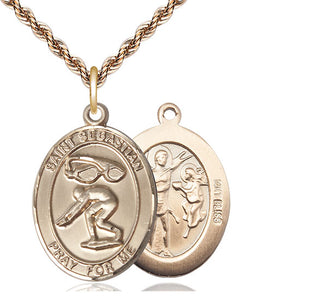 14kt Gold Saint Sebastian Swimming Medal