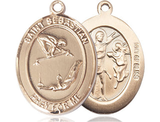 14kt Gold Filled Saint Sebastian Gymnastics Medal