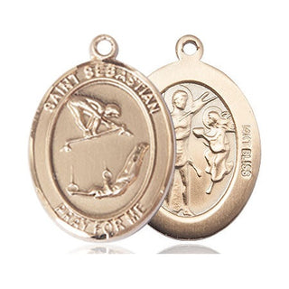 14kt Gold Saint Sebastian Gymnastics Medal