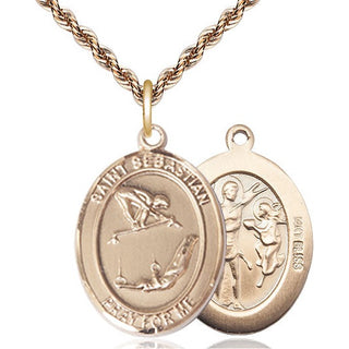 14kt Gold Saint Sebastian Gymnastics Medal