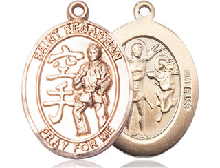 14kt Gold Saint Sebastian Karate Medal