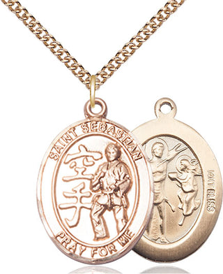 14kt Gold Saint Sebastian Karate Medal