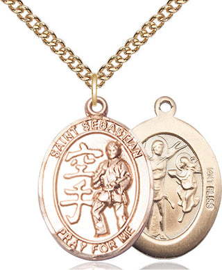 14kt Gold Saint Sebastian Karate Medal