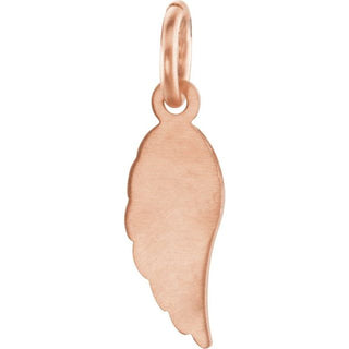 14K Rose Posh Mommy Angel Wing Charm/Pendant