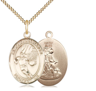 14kt Gold Filled Guardian Angel Basketball Medal Catholic Jewelry