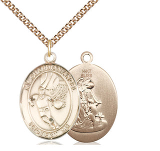 14kt Gold Guardian Angel Basketball Medal