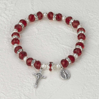 Italian Crystal Bracelet- Red