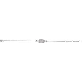 Platinum Engravable Curved Bar 6 1/2-7 1/2" Bracelet
