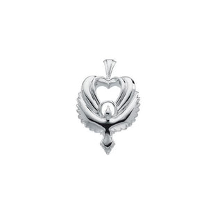 Platinum 30x20 mm Holy Spirit Dove Pendant