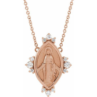14K Rose 1/5 CTW Natural Diamond Miraculous 18" Necklace