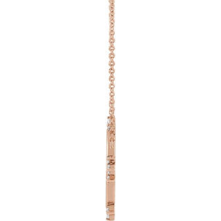 14K Rose 1/5 CTW Natural Diamond Miraculous 18" Necklace