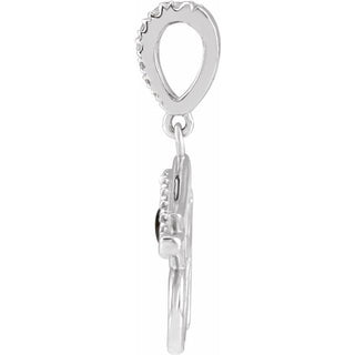 Platinum Natural Black Onyx & .08 CTW Natural Diamond Eye of Horus Pendant