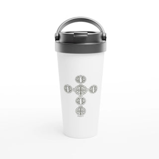 St. Benedict Medal Engraved Design Travel Mug