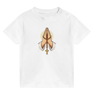 Praying Hands with Rosary Baby T-Shirt - view 4