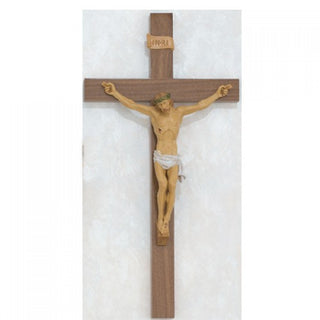 24-inch Walnut-Italian Corpus Crucifix