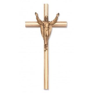 10" Oak Risen Crucifix