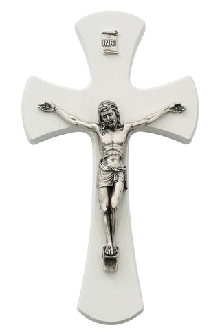 7 in. White Crucifix Boxed