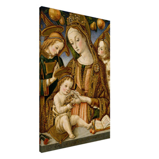 Madonna and Child with Angels Canvas Print