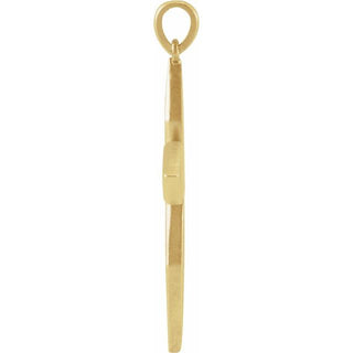 14K Yellow .08 CTW Natural Diamond Cross Pendant