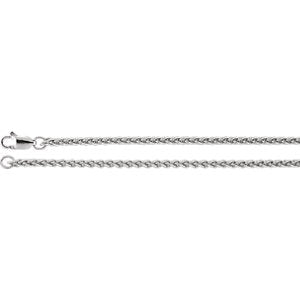 16-inch Wheat Chain with Lobster Clasp - Sterling Silver